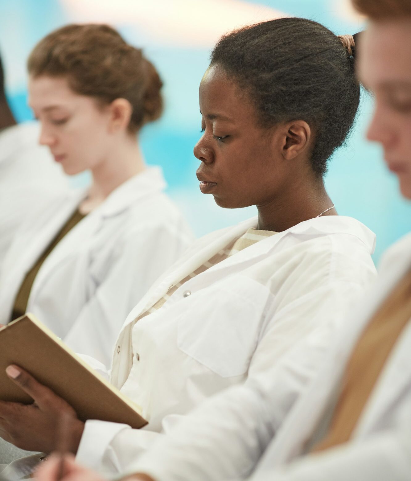 African American Med Student in Lecture