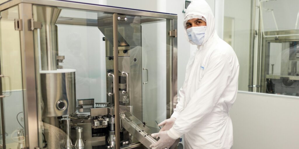 Man working in a pharmaceutical company