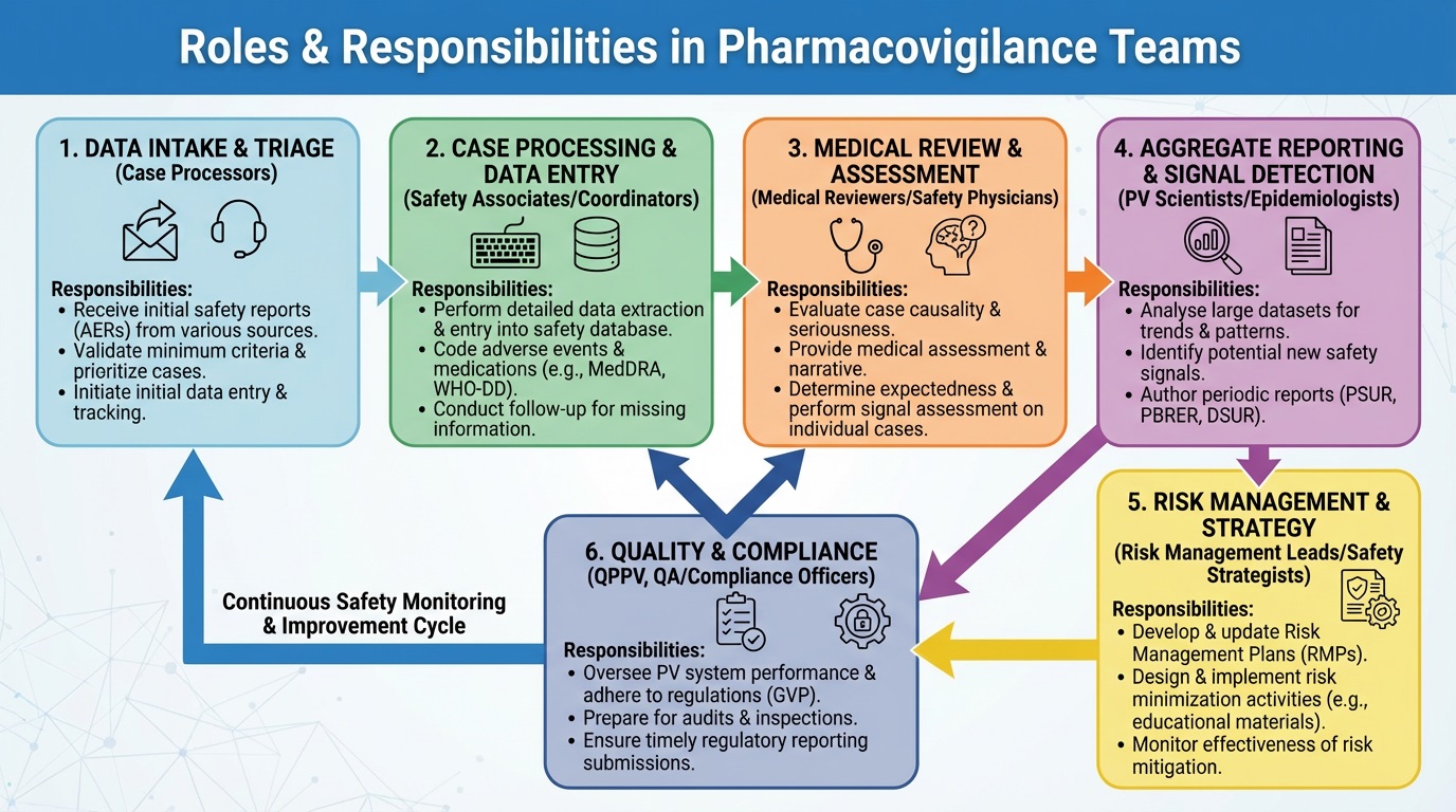 Roles & Responsibilities in Pharmacovigilance Teams