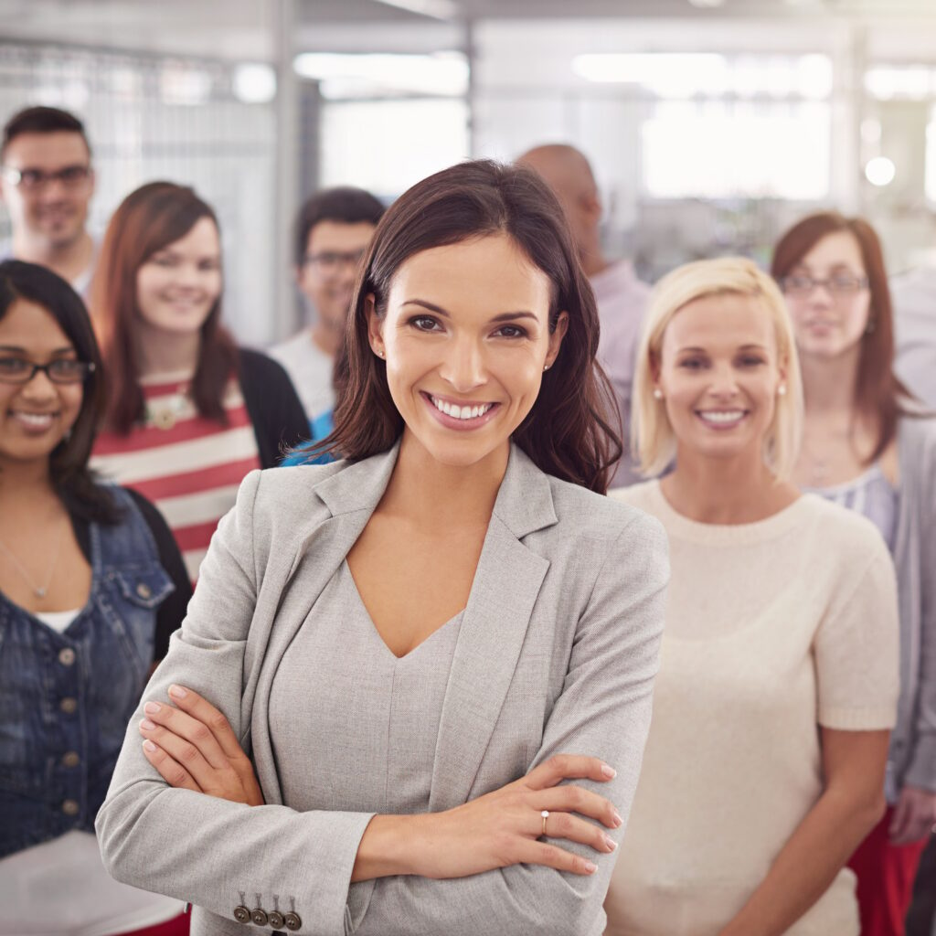 Bring it on Were ready for any challenge. Cropped portrait of a diverse group of businesspeople.