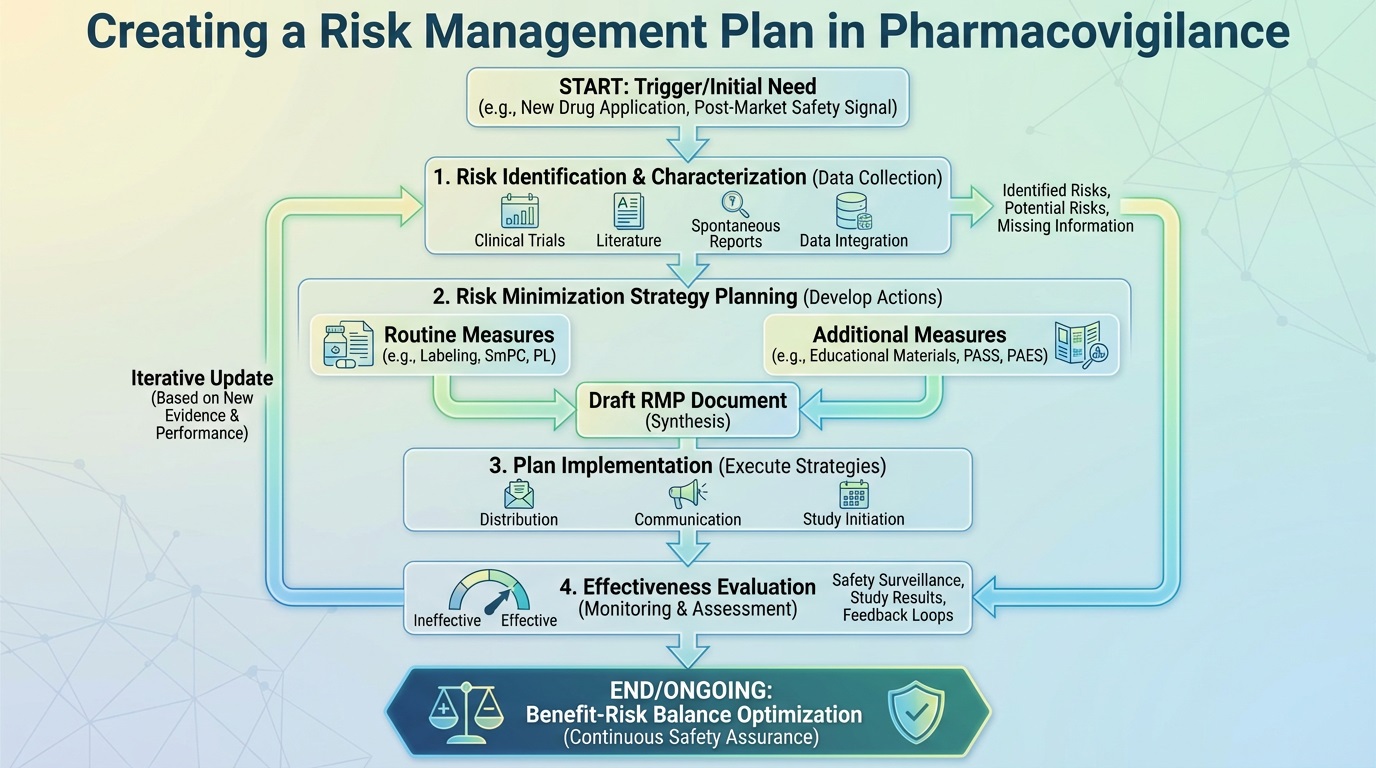 Flowchart of Creating a Risk Management Plan in Pharmacovigilance