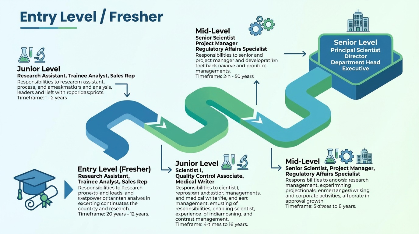 Pharma Career Growth Path for Freshers