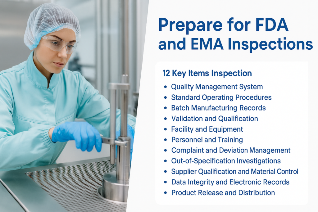 FDA and EMA inspections ensure global pharmaceutical compliance standards.