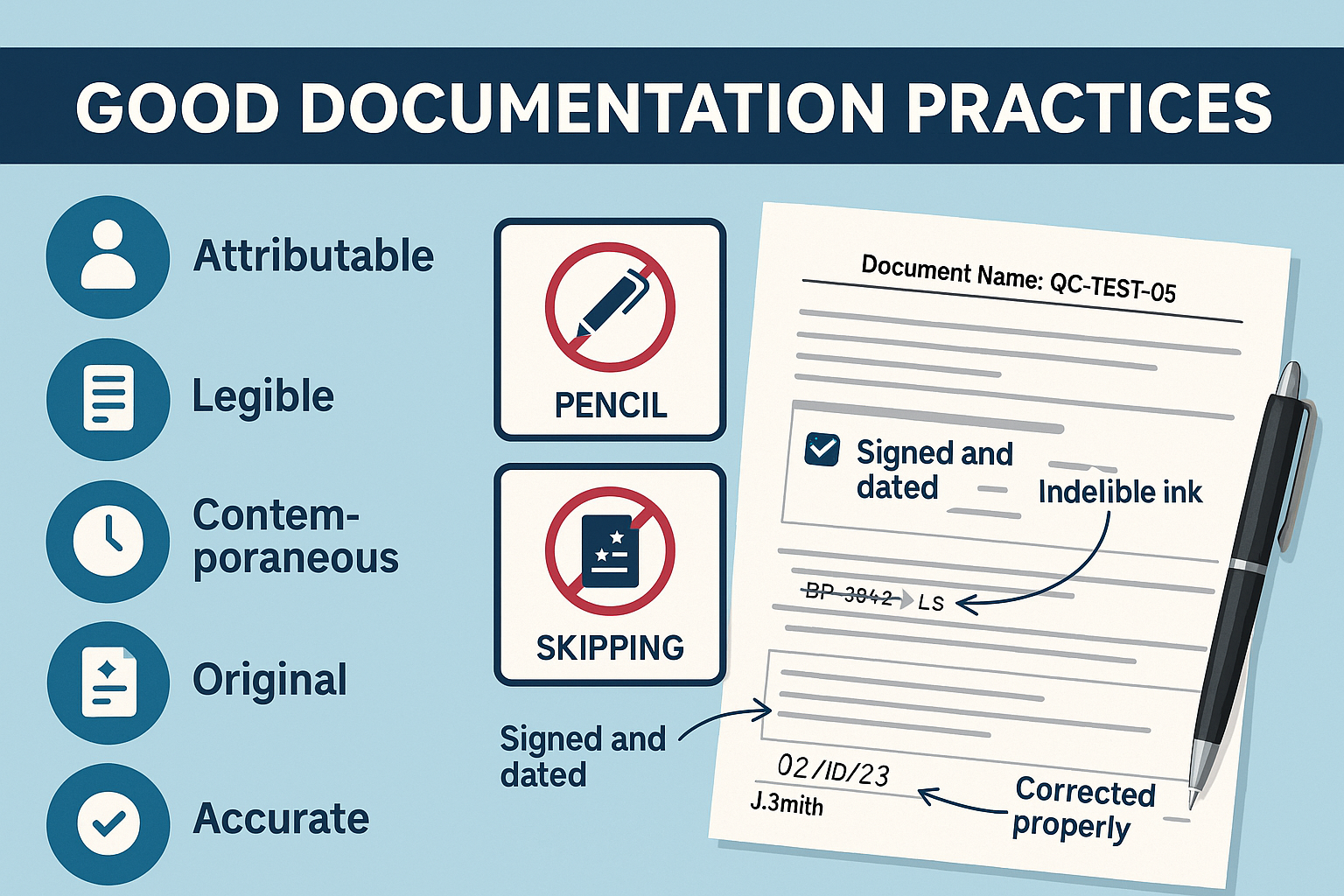 Following Good Documentation Practices prevents errors and regulatory issues.