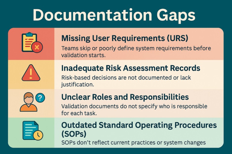 GAMP 5 highlights risks of missing user requirements.