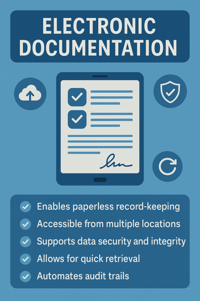Use secure electronic platforms for Good Documentation Practices.