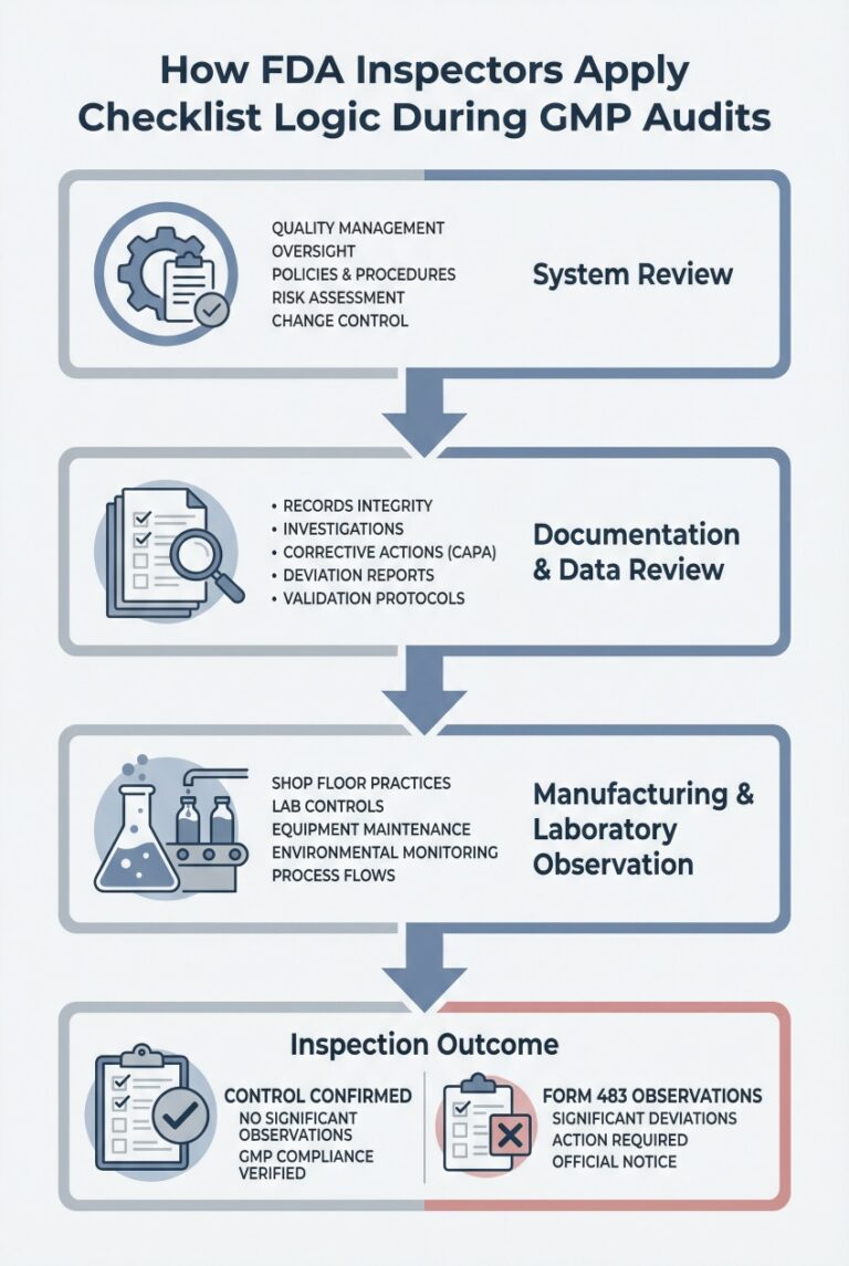 FDA Inspection Checklist for GMP Compliance in 2026