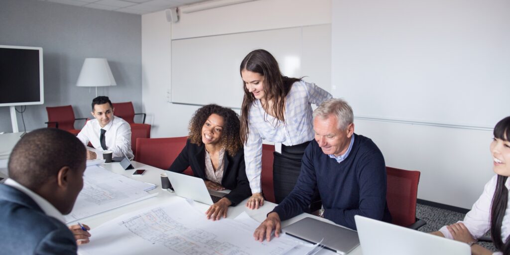 project managers working in office