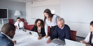 project managers working in office