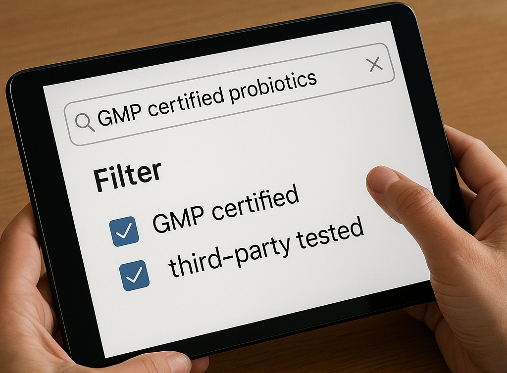 Shoppers trust listings that clearly mention GMP certified supplements.
