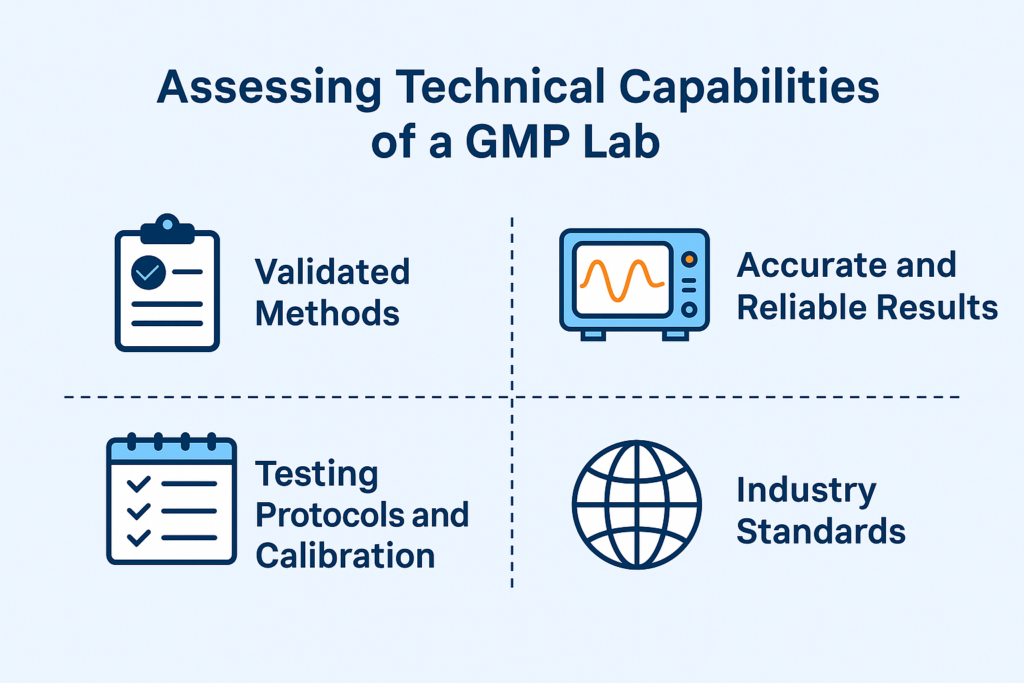 Validated methods and precise equipment ensure a GMP lab delivers accurate and reliable results.