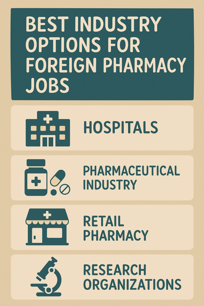 Best industry paths for foreign-trained pharmacists—see where your skills fit fastest.
