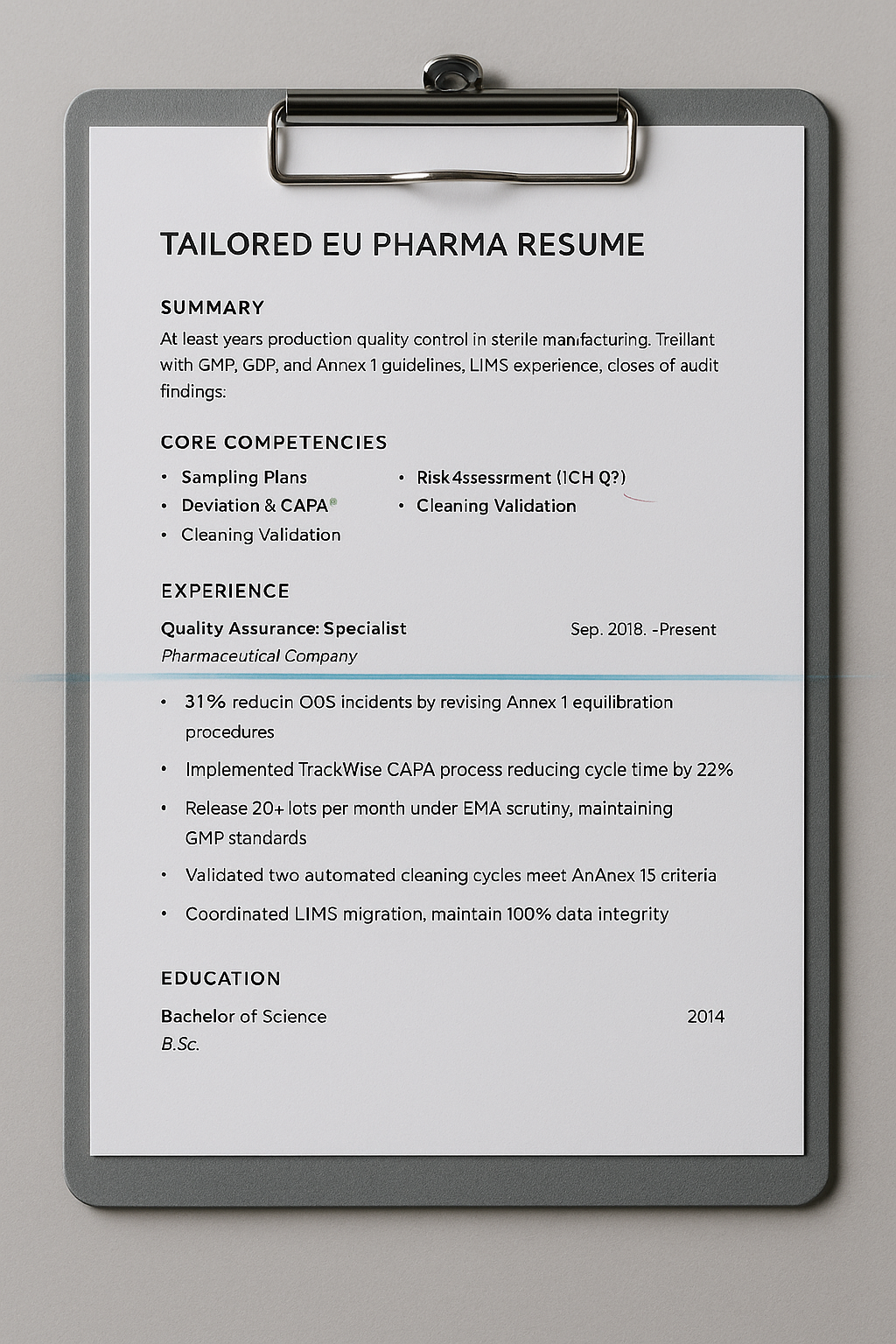 pharma resume format pharma resume format