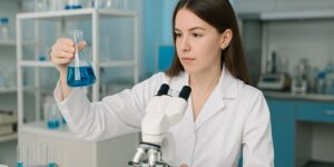 From lab bench to future breakthroughs – she tests, analyzes, and builds her pharma career.