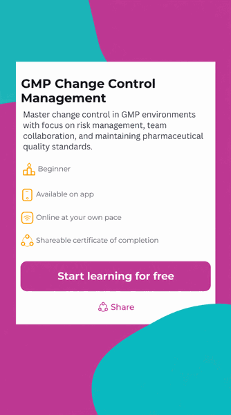 GMP Change Control Management