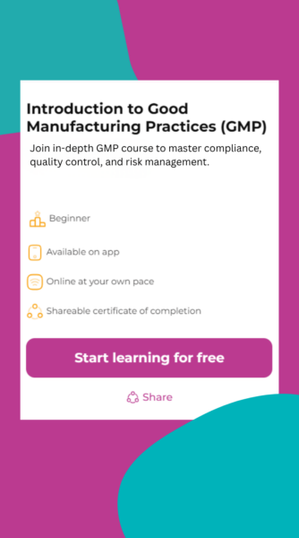 introduction to GMP free pharma courses