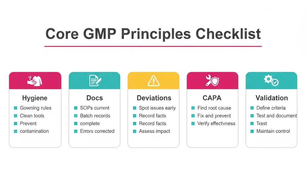 GMP checklist: 5 habits that keep every batch inspection-ready.