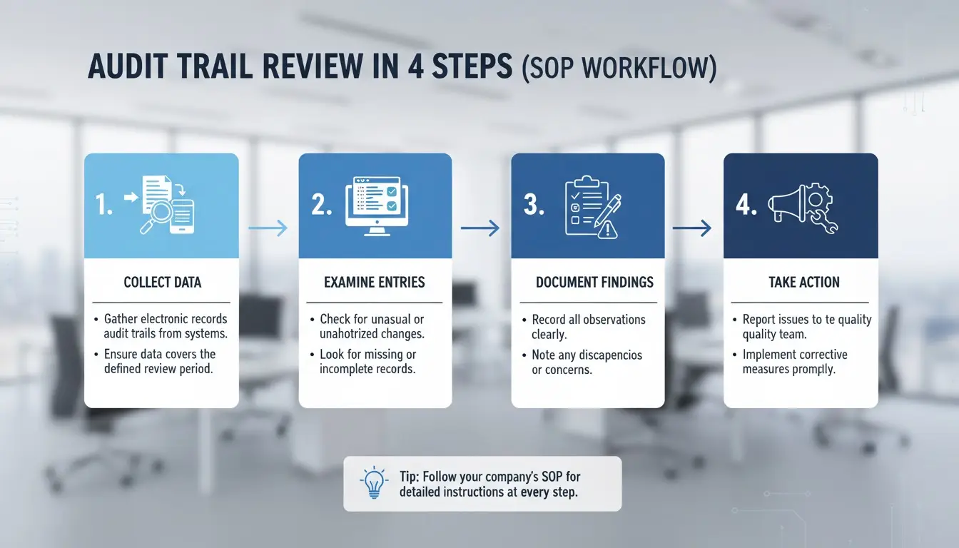 Audit Trail Review in 4 Steps (SOP Workflow)