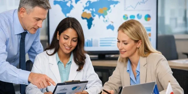 Regulatory safety experts reviewing global data to support regulatory harmonization, safety reporting consistency, and post-marketing safety oversight in multinational pharmacovigilance operations.