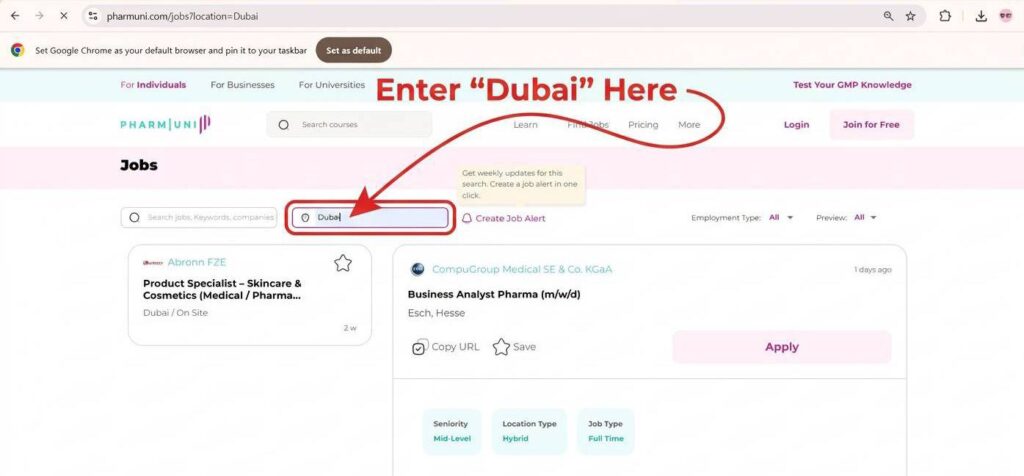 Infographic showing DHA pharmacist license steps in UAE including degree evaluation, DataFlow verification, DHA exam, and license approval for pharma careers
