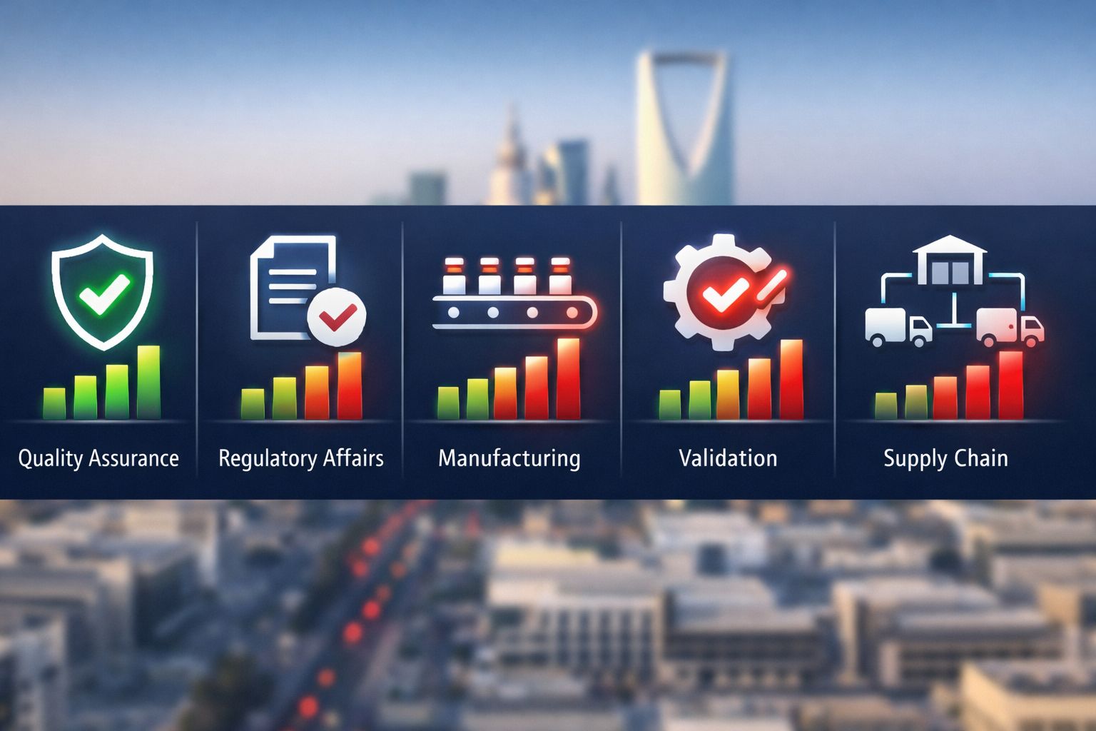 Pharma jobs in Saudi Arabia showing GMP job demand, SFDA regulatory roles, and hiring concentration across pharmaceutical manufacturing and quality sectors.