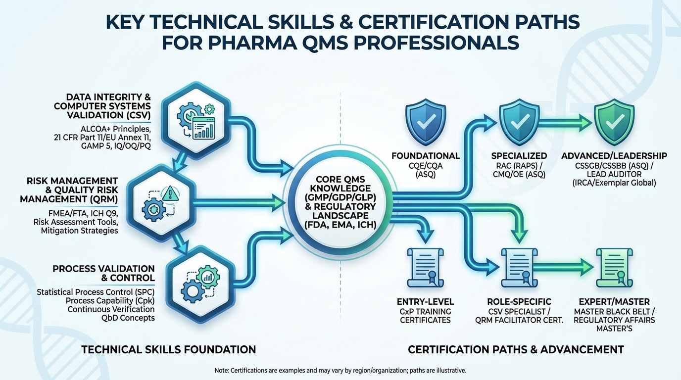 Key Technical Skills and Certification Paths for Pharma QMS Professionals
