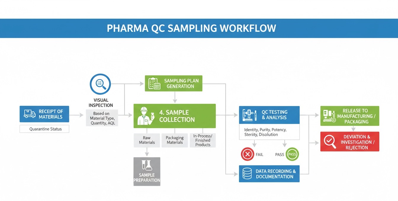 Pharma QC Sampling Workflow