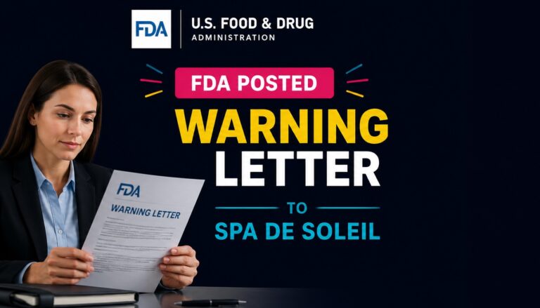 FDA Warns Spa De Soleil