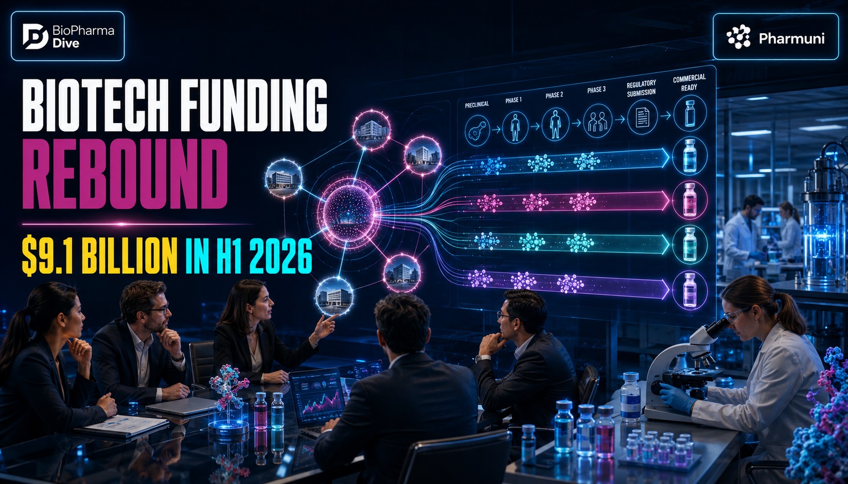 Who Won $9.1 Billion in Biotech Funding During H1 2026; Are Early Startups Missing the Rebound?
