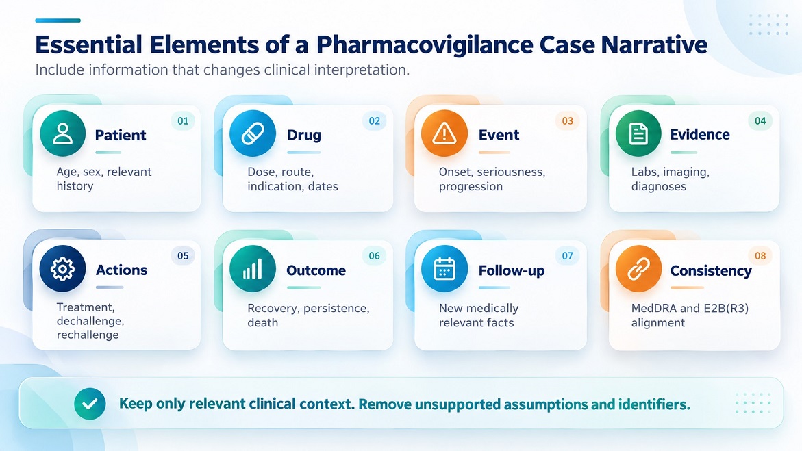 Essential Elements of a Pharmacovigilance Case Narrative