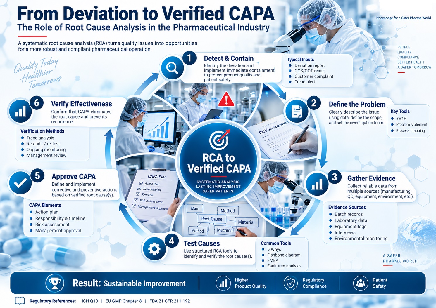 From Deviation to Verified CAPA: 6 Steps of Root Cause Analysis in Pharma